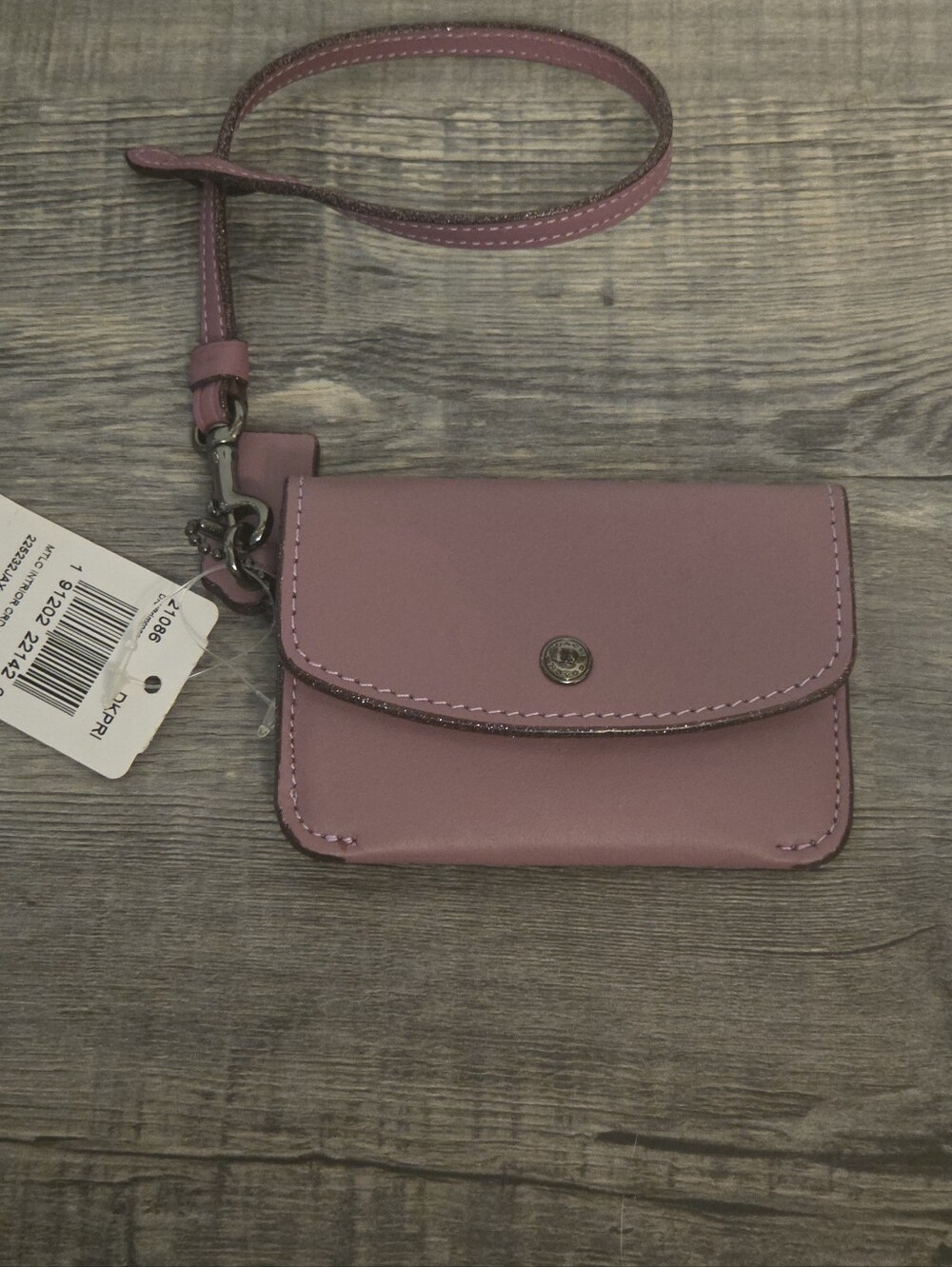 NWT Coach Mauve Leather Mini Card Wallet Case - Picture 6 of 6